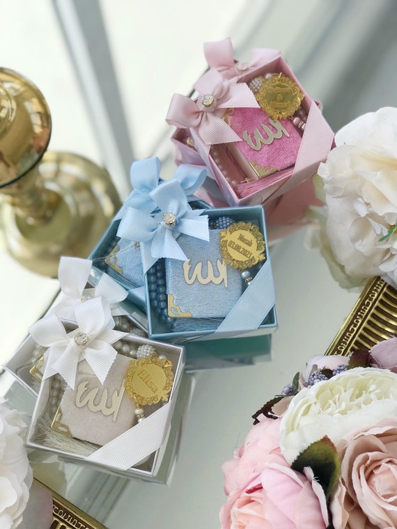 Luxus islamische Geschenke für Muslime, Mini Koran personalisierte Tasbih, islamische  Geschenke, muslimisches Hochzeitsgeschenk, islamische Babybevorzugungen,  Koran Set - .de