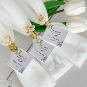Elegant Italian Wedding Jordan Almond Favors, Personalized Wedding Candy Bags