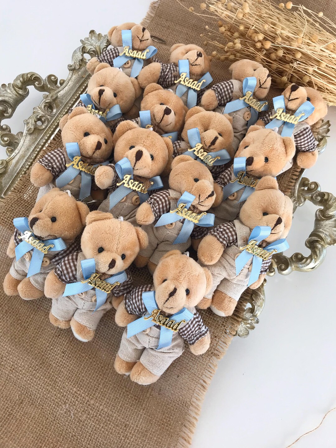 Teddy Bear Baby Shower Favors Teddy Bear Baby Shower Decorations Teddy Bear Keychain Bear Gender Reveal Teddy Bear 1st Birtday Favors