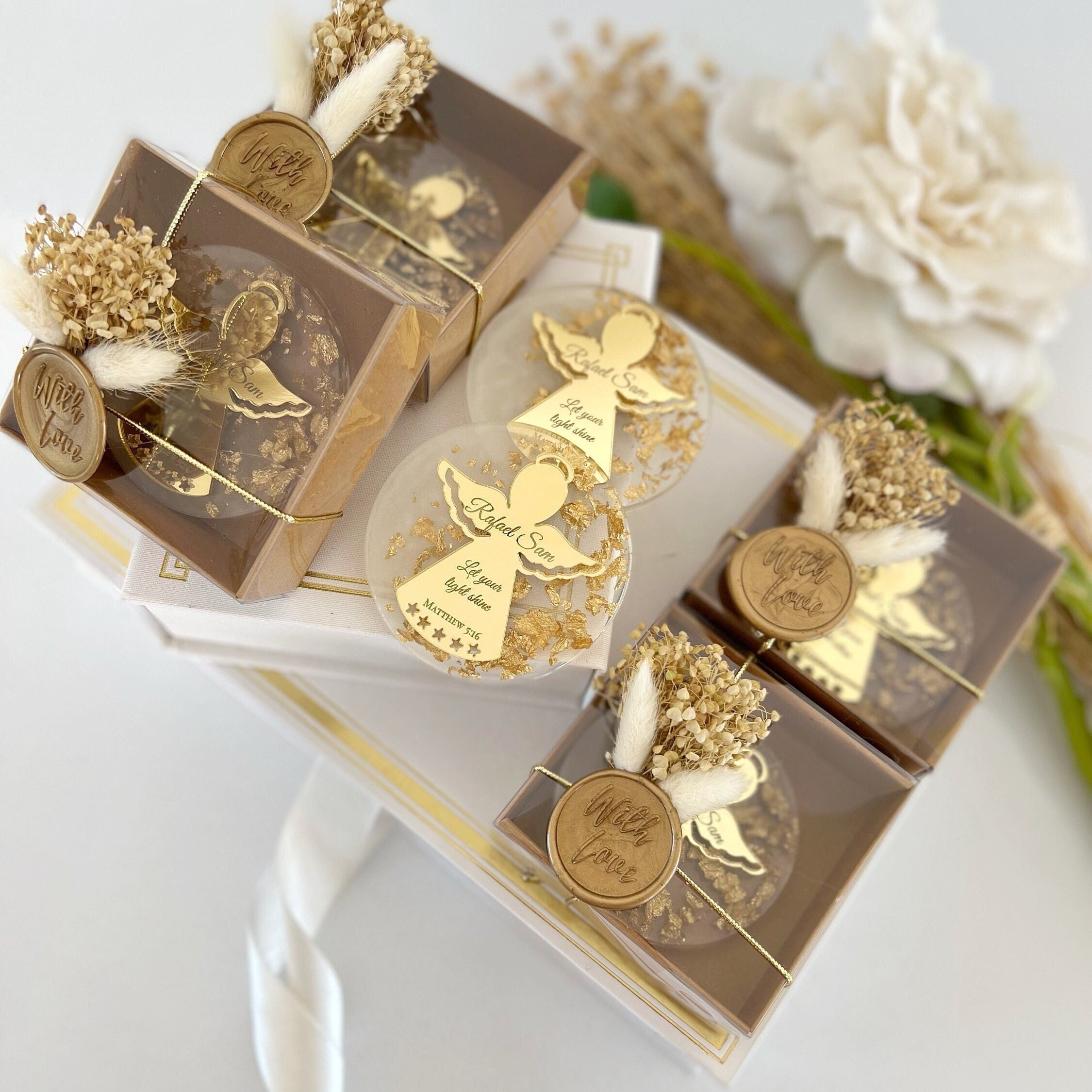 12 Baptism favors, Angel for christening, Angel for Baptism, Baptism