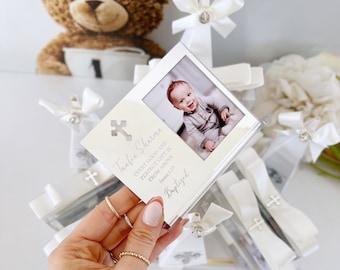 Personalized Baptism Photo Frame Favor: Acrylic Mirror