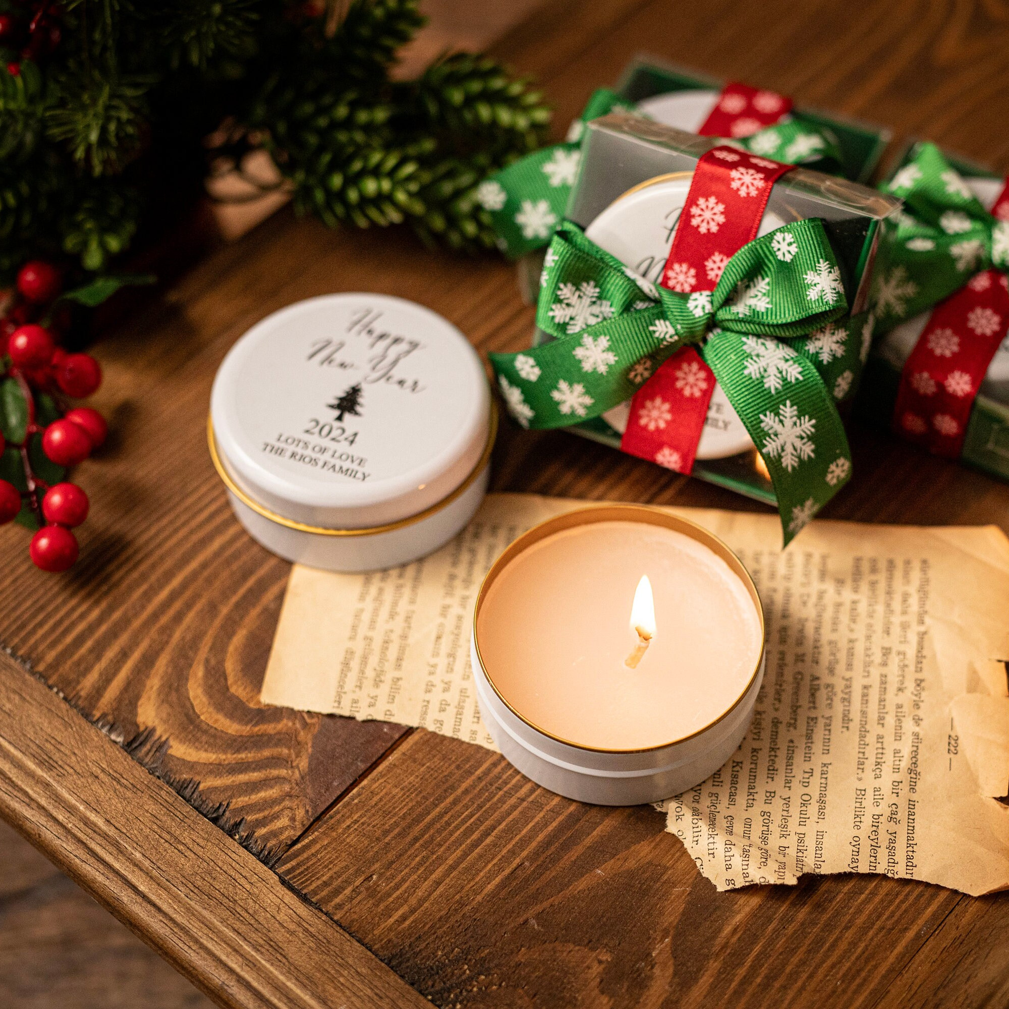 Vela De Navidad Personalizada, Navidad Para Ella, Idea De Regalo