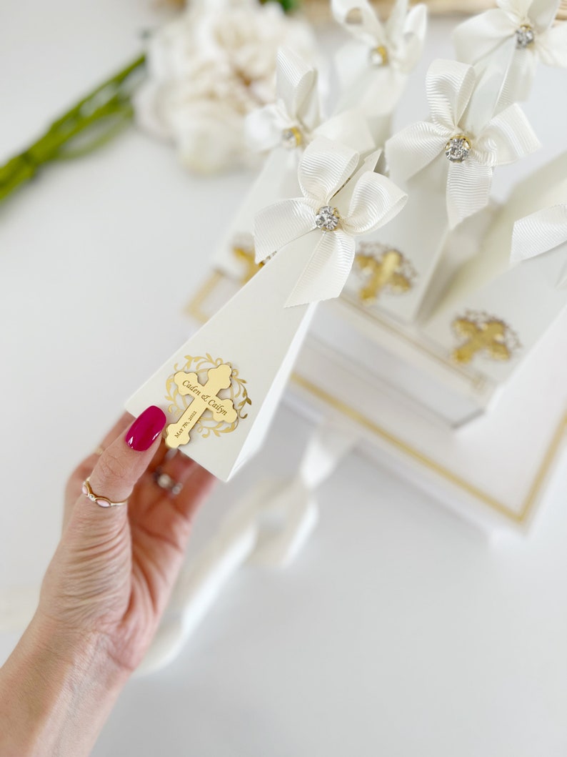 Elegant Baptism Favor Boxes Empty Gift Box for Baptism Etsy