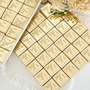 Personalized Wedding Chocolate Favors, Custom Name Milk Chocolate For Guest, Engagement Chocolate, Wedding Thank you Favors, Wedding Gift