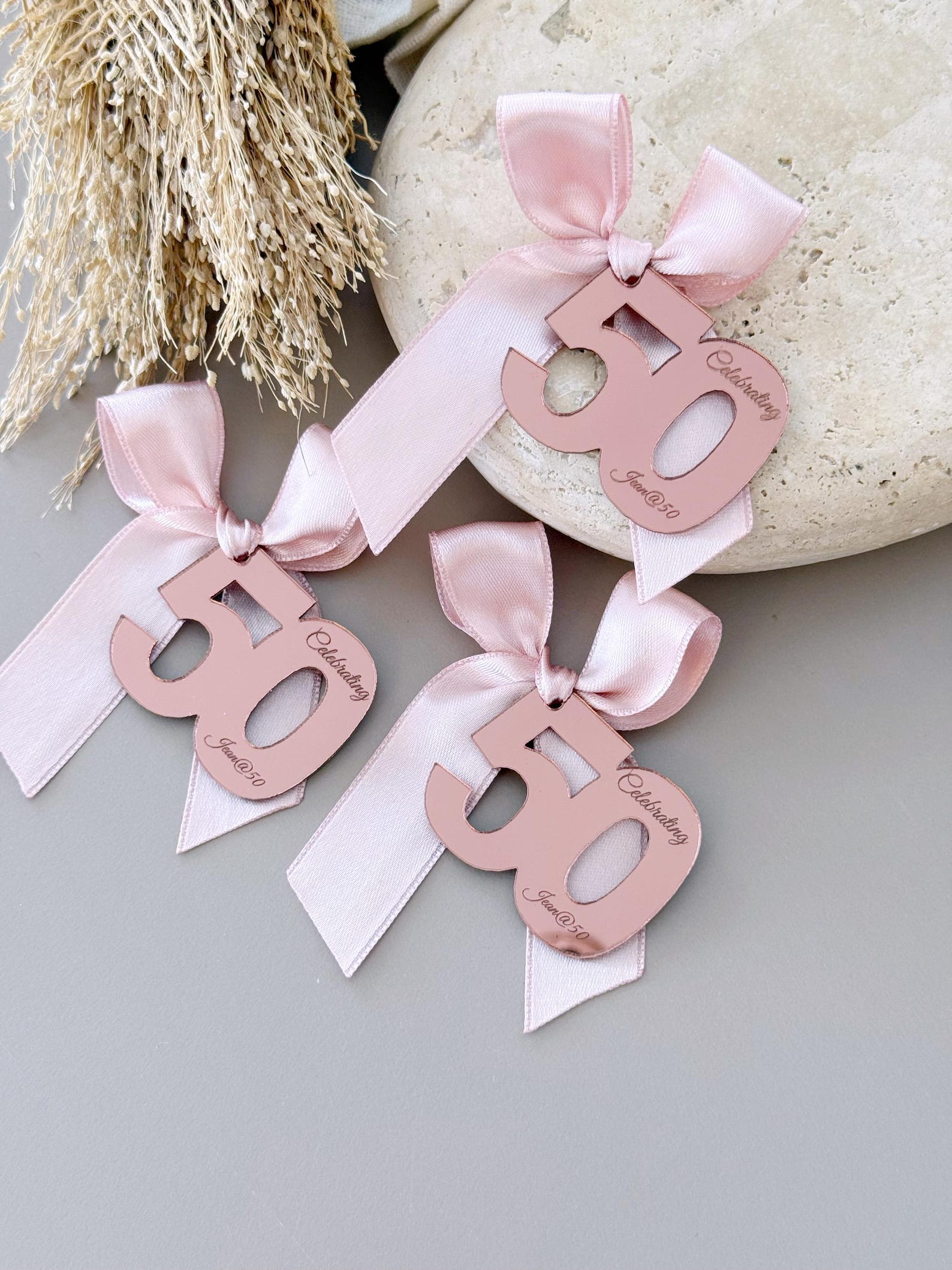 Custom Acrylic Mirror Birthday Number Tags: Milestone Party Favors - Etsy