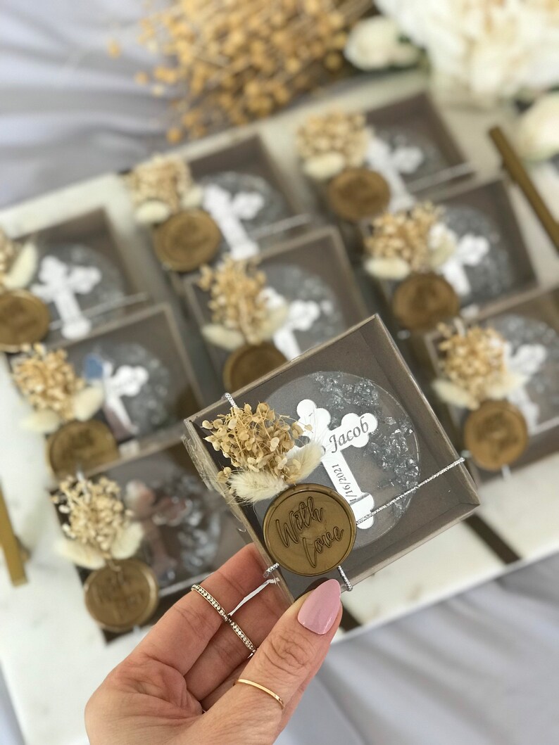 Personalized Luxury Silver Baptism Favor Custom Baptism Gift Etsy