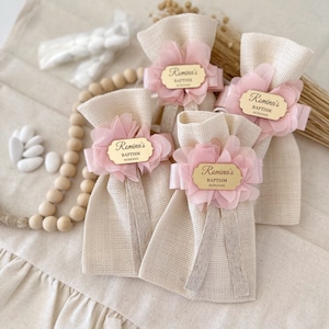 Personalized Baptism Bag Favors, Baptism Gift For Girl, Baptism Decorations Sachet, First Communion Gift, Christening Confirmation Favours