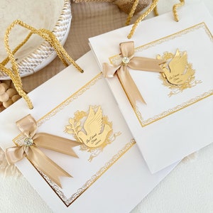 Sacchetto di carta personalizzato per bomboniere per battesimo, sacchetto per bomboniere per battesimo, Mi Bautizo, sacchetti per feste, bomboniere per feste, decorazioni per battesimo, bomboniere a croce