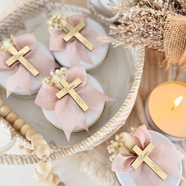 Decoración personalizada de velas de bautismo, regalo de la Santa Comunión, favor de la vela del bautismo, vela de bautizo, vela de primera comunión, Mi Bautizo