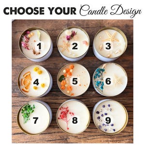 Custom Wedding Candle Favors: Vanilla Scented Soy Wax Candle With Dried ...