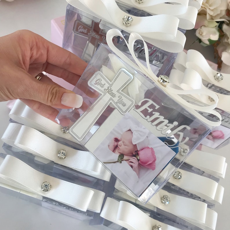 Silver Baptism Favor Personalized Baptism Frame Favor Custom Etsy