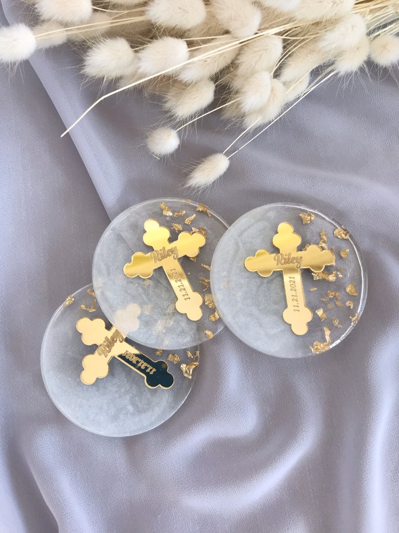 Personalized Luxury Golden Baptism Favor Baptism Favors Etsy