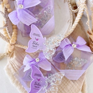 Lilac Butterfly Magnet Favors: Personalized Quinceañera, Sweet 16 Gift