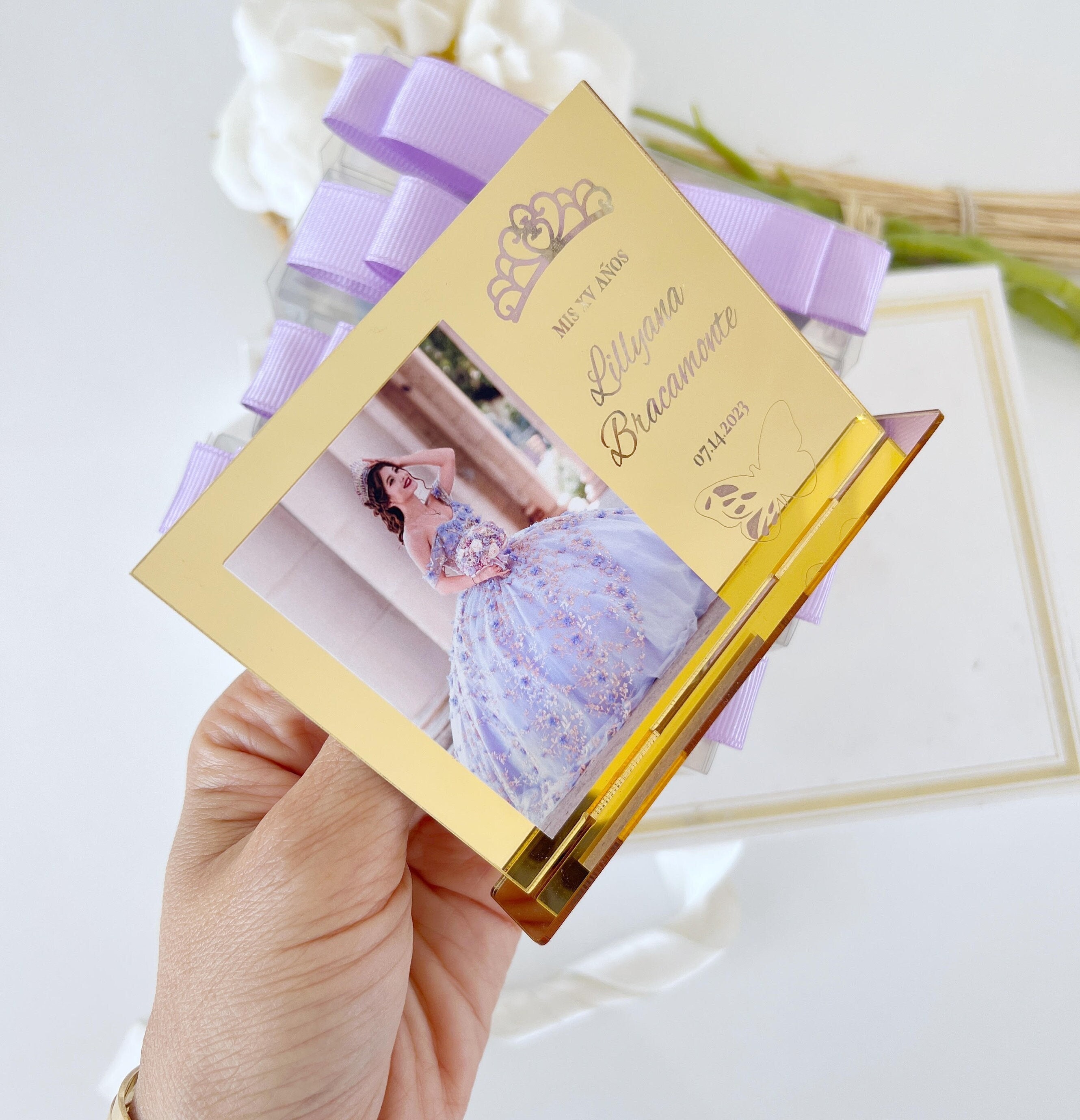 Butterfly Quinceanera Photo Frame, Quinceanera Favors For Guest, Sweet 16 Birthday Favors, Mis Quince Gift, Sweet 15  Birthday Party Gift
