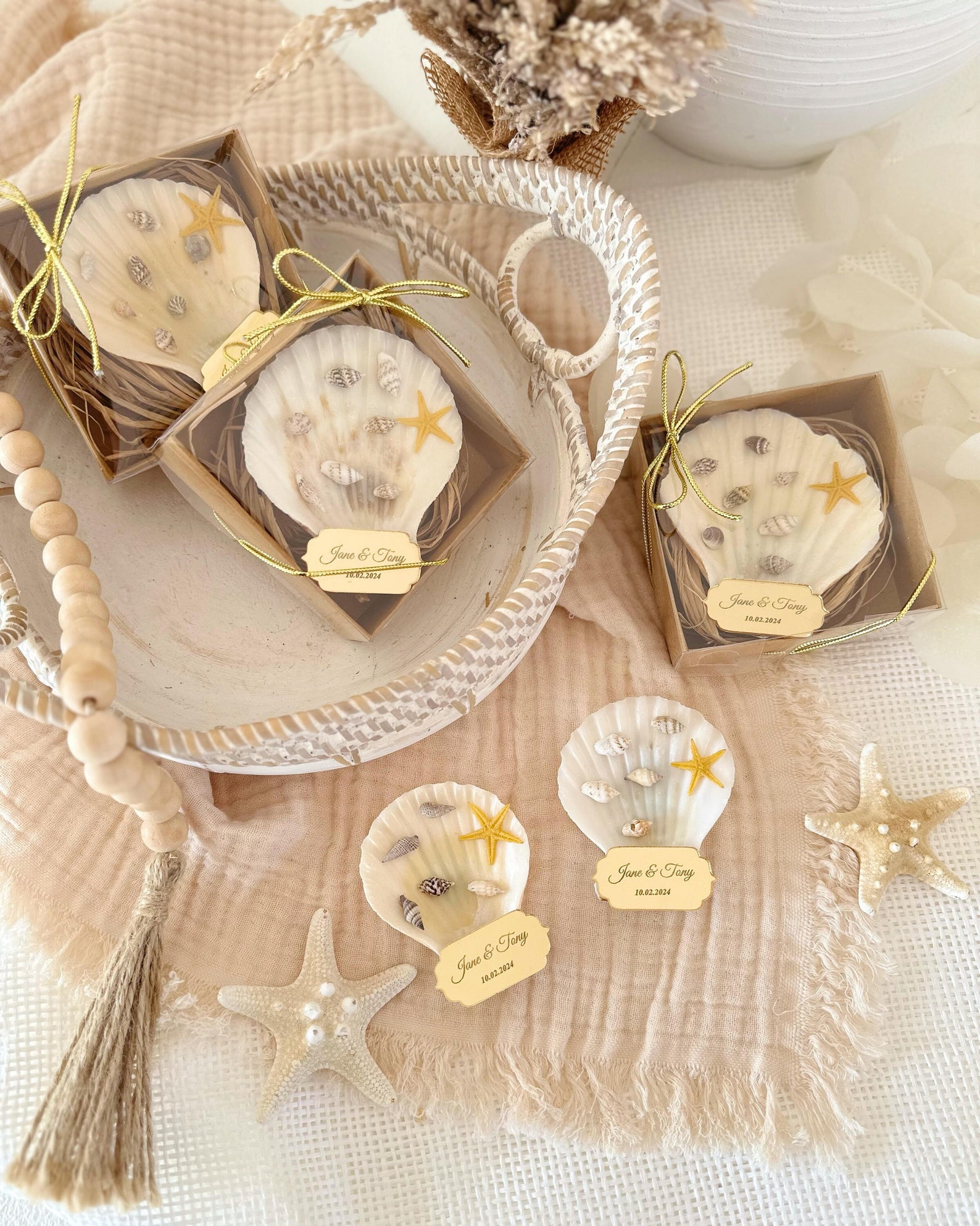 Sea Shell Wedding Favor Magnet, Beach Wedding Ocean Theme Favors ...