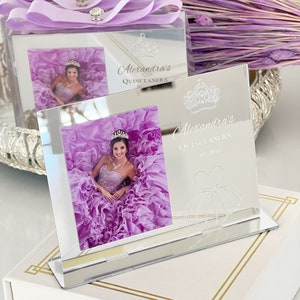 Custom Quinceanera Photo Frame Favor, Quinceanera Favors, Sweet 16 Photo Frame, Mis Quince Anos, Sweet Sixteen Favor, Sweet 15 Gift For Girl