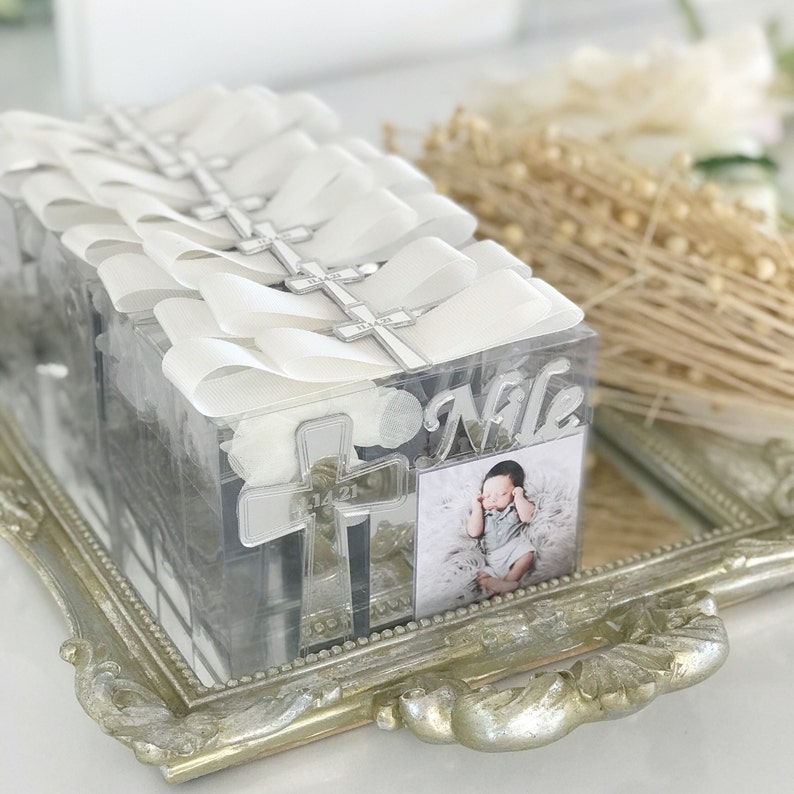 Silver Baptism Favor Personalized Baptism Frame Favor Custom Etsy