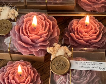 Personalized Memorial Candles, Unique Funeral Guests Favors, In Loving Memory Candle Gift For Remembrance Ceremonies, Candles For Funerals