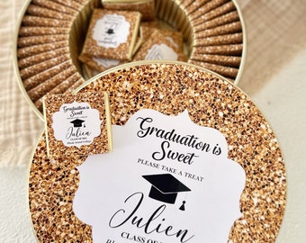 Gold Graduation Chocolate Favors: Personalized Class of 2026