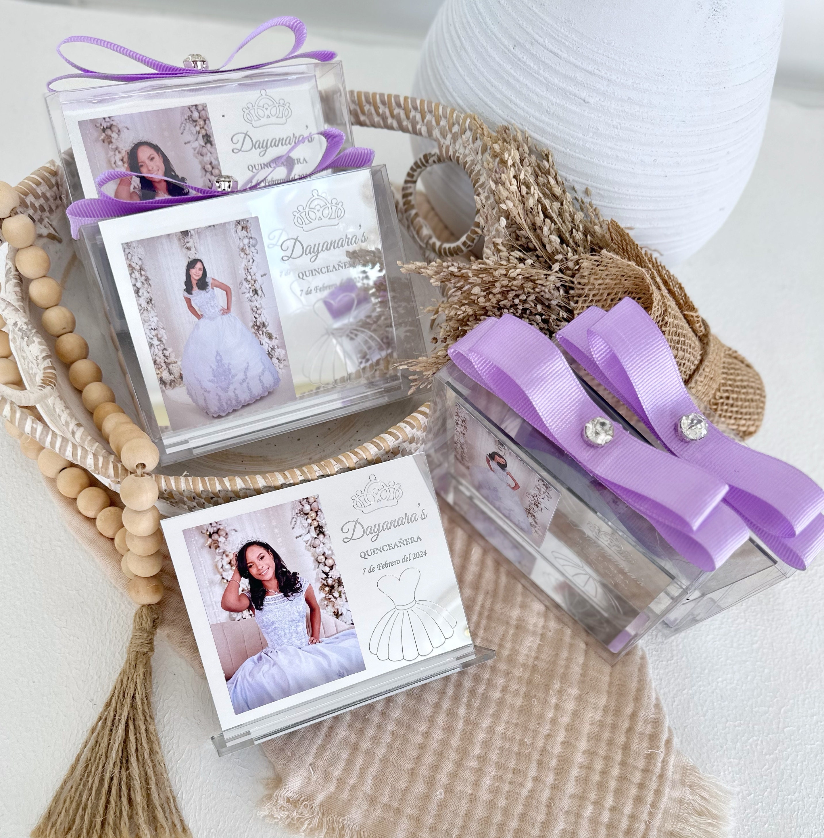Custom Rose Gold Quinceañera Photo Frame, Personalized Gift, Quinceañera Favor, Sweet 16 Party Gift, Sweet 15 Photo Frame Favor, Mis Quince