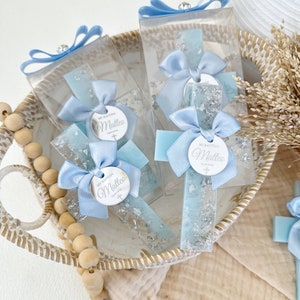 Blauwe doopcadeaus voor jongens, doopbedankjes, Mi Bautizo, communiebedankjes, doopmagneet, gepersonaliseerd cadeau, doopcadeau voor meisje