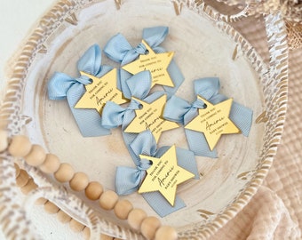 Custom Gold Star Shape Party Favor Tag, Baby Shower Favor Tag, Baby Name Tag, Name Label, Birthday Party Favor Tag, Star Party Favors Tag