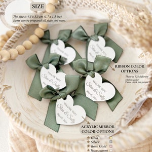 Etiqueta de coração espelhada acrílica, etiqueta personalizada em forma de coração, etiqueta de agradecimento, etiqueta de casamento, etiqueta de dia dos namorados, etiqueta de presente personalizada, etiqueta de nome