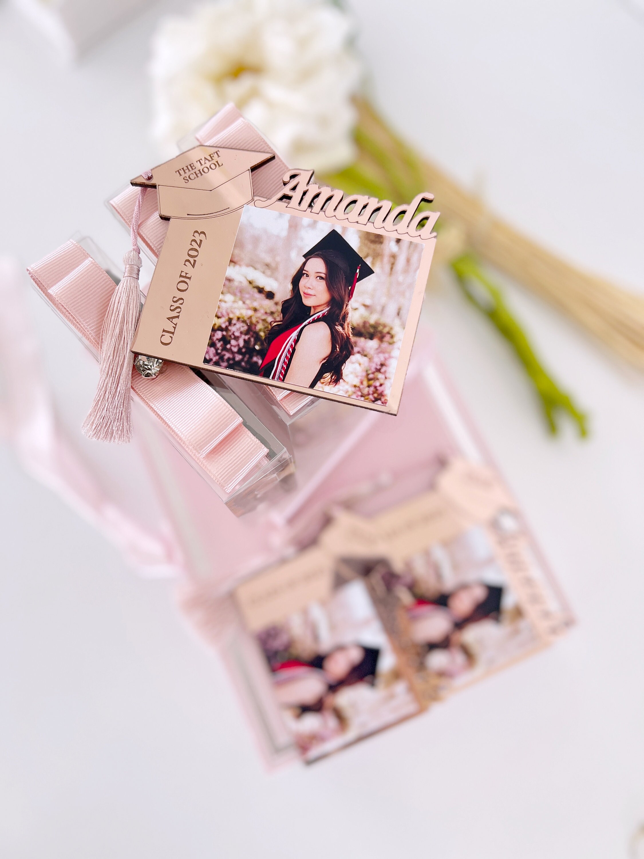 Graduation Photo Frame Magnet, Class of 2025, Personalized Gift, Graduation Cap, Graduation Decoration, High School College Graduation Gift