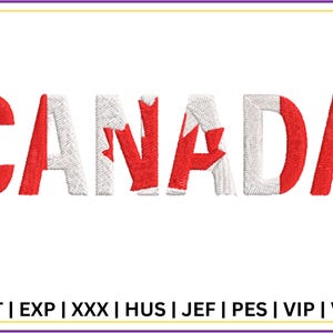 Kanada Flagge Stickdatei, Stickdatei, sofort download, Maschinenstickerei