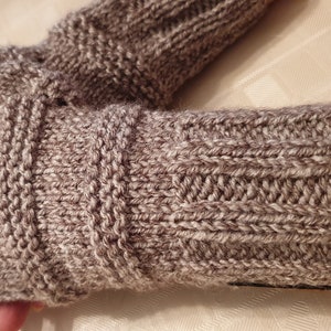 Hand Knit Wool Gloves - Winter gloves - Hand knit handwarmers - Fingerless Gloves