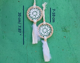 Small Dream Catcher - Bridal Shower Favors – Crochet Mandala Dream Catcher for Baby Shower Favors- Bridesmaid gifts – Wedding Party Favors