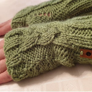 Cable Knit Fingerless Gloves Man, Woman, Child ~ 3 pair Cable Knit Mittens