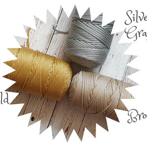 Polyester Cord 3 mm, 3 mm Polyester macrame rope, 3 mm PP Macrame Yarn, 3 mm PP cord for knitting bag, Polypropylene macrame yarn image 9