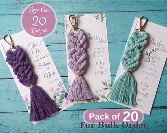 Boho Macrame Wedding Favors pack of 20, Party Gifts for guests pack of 20, Bulk Boho Macrame Wedding Favors, Bulk Bridal Shower Favors