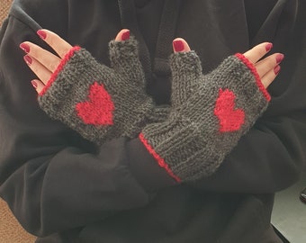 Knitted Fingerless Gloves for Valentine's Day ~ The Best Valentine's Day Gifts: Hand Knitted Soft Fingerless Arm Warmers For Men And Women