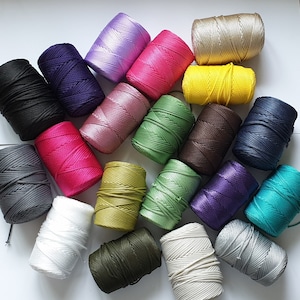 2 3 mm Polyester Bag Yarn, 100 gr PP Macrame Cord, Polyester rope 2 3 mm for knitting bag, Polyester PP Polypropylene yarn for crochet