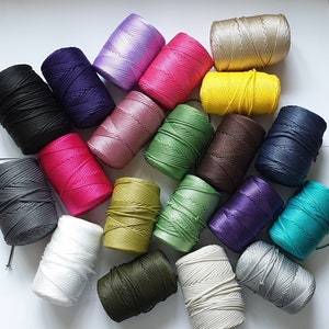 2 3 mm Polyester Bag Yarn, 100 gr polyester rope, Polyester rope 2 3 mm for knitting bag, Polyester PP Polypropylene yarn for crochet