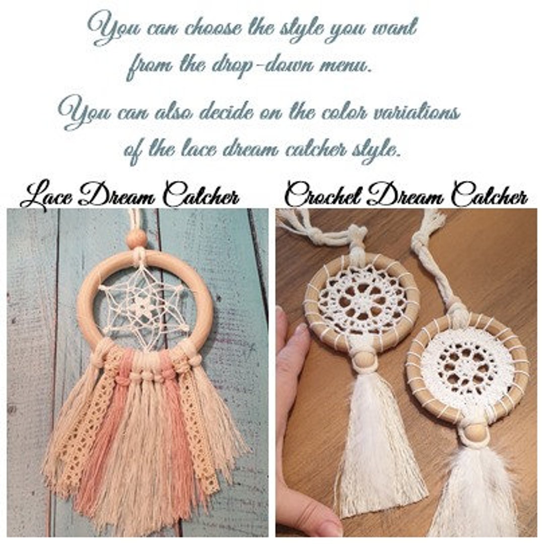 Crochet Mini Dream Catcher Car Hanging Charm Dream Catcher for Car