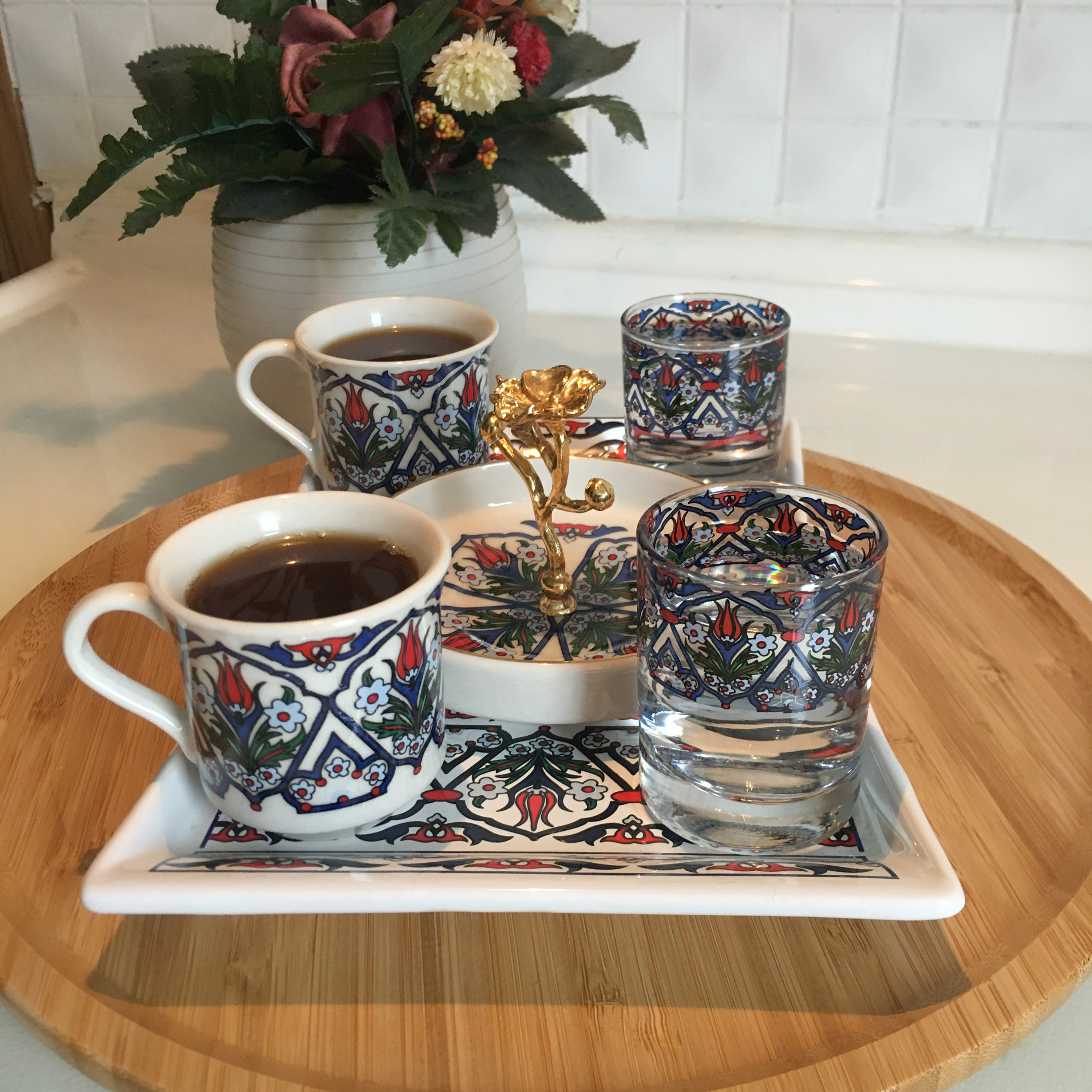 Glass Turkish Tea Cups Set of 6 and Saucers with Handle Arabic Ottoman  Decors for Serving and Drinking Housewarming Gift for New - AliExpress
