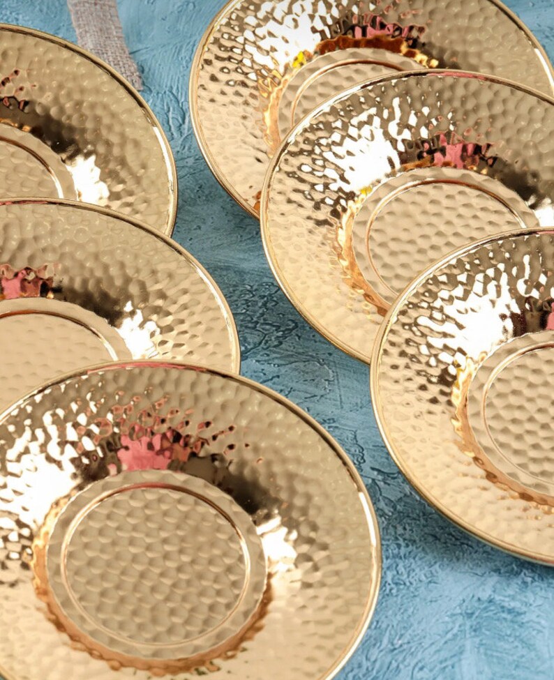 Turkish Tea Set Gold, Glass Turkish Tea Cups Set, Tea Glass, Gold Tea