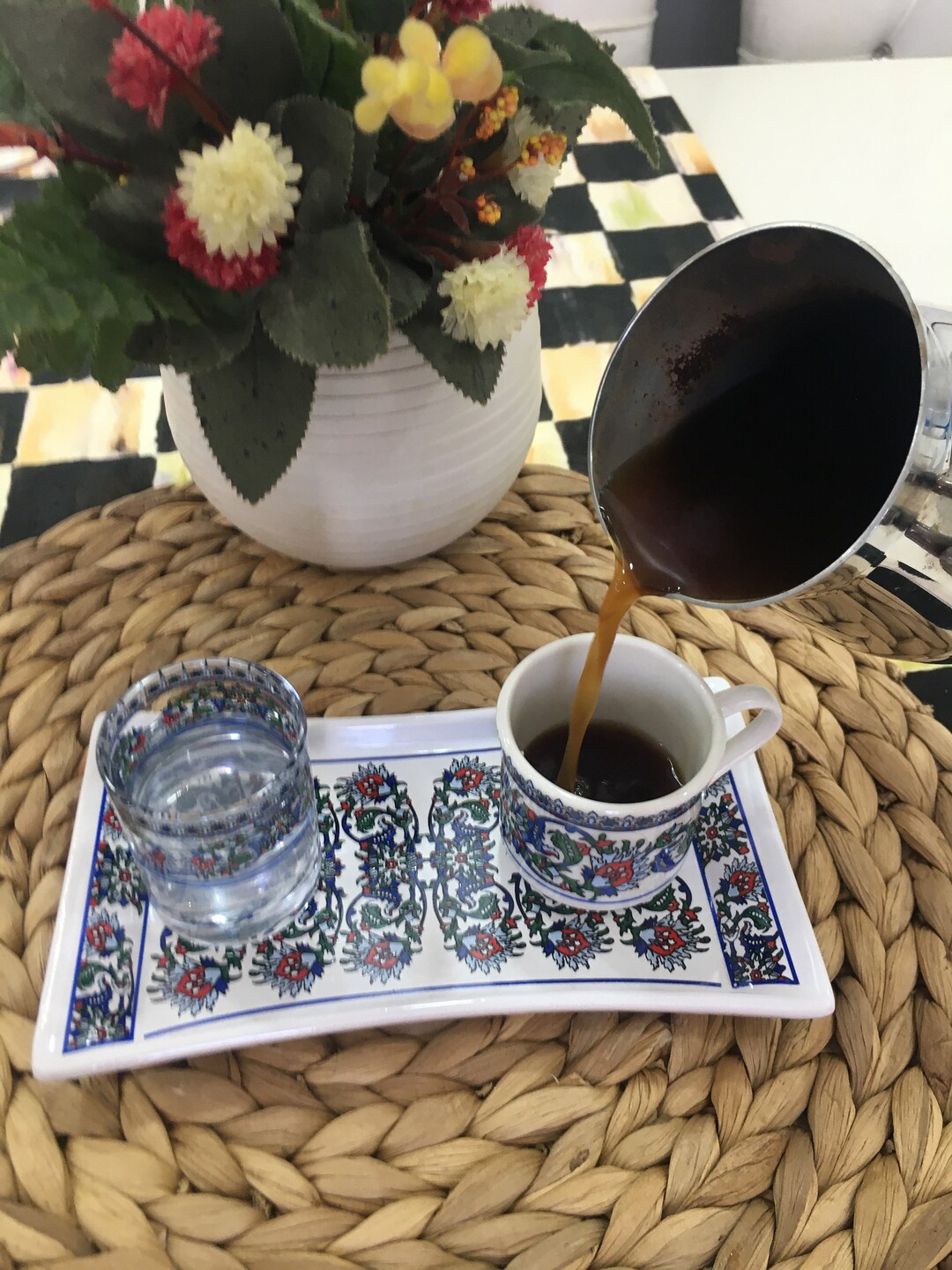 Turkish Coffee Set Turkish Espresso Cup Stoneware Espresso Etsy