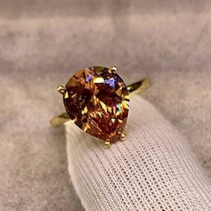 14K Natural Citrine Gemstone Ring, 14K Solid Gold Ring, 14K Handmade Ring, 14K Engagement Ring, Citrine Gemstone, Gift For Her/Mom, 18K Ring