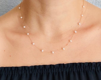 14K Solid Gold Pearl Necklace,Pearl Stone,Pearl Pendant,Gold Necklace,Elegante Necklace,Birthday Gift,Happy Valentines Day
