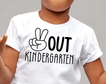 Peace out Kindergarten Svg, Last Day of Kindergarten Svg, Kindergarten Graduation, svg, Png, Dxf, Eps, Cutting machines, Print ready