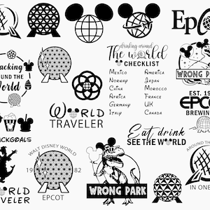 Epcot Svg Bundle, Epcot Png Bundle, Epcot Drink Around the World Svg, Png, Dxf, Eps, Cutting machines, Sublimation drink around the World