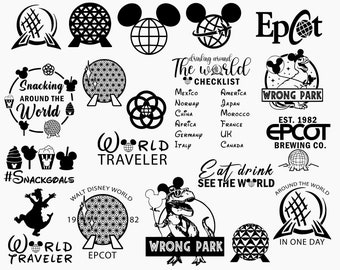 Epcot Svg Bundle, Epcot Png Bundle, Epcot Drink Around the World Svg, Png, Dxf, Eps, Cutting machines, Sublimation drink around the World