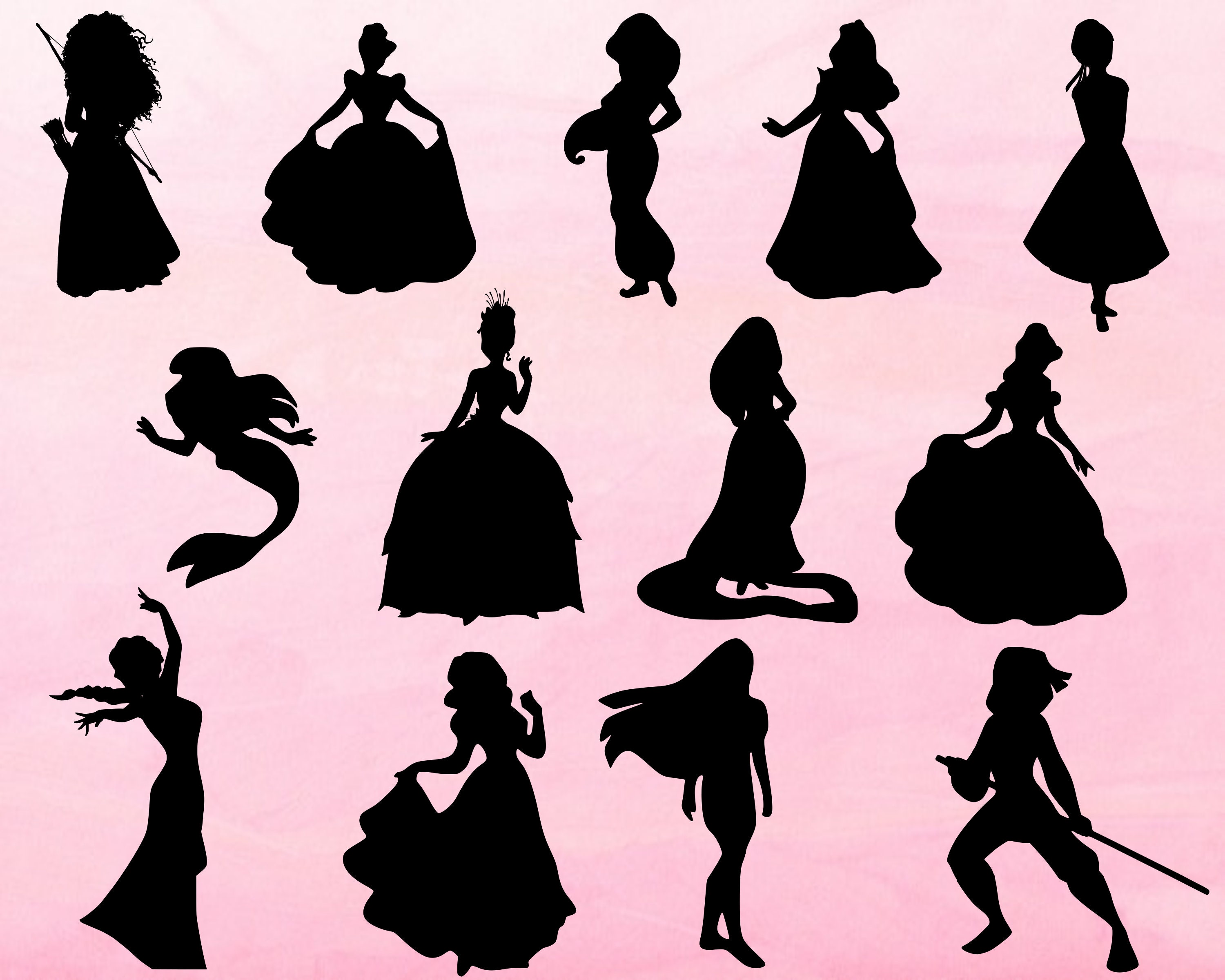 Disney Princess SVG Bundle Disney svg files princess cut | Etsy