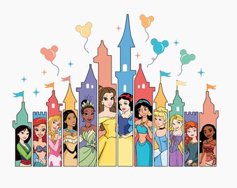Princess PNG, Print, Sublimation, DTG Print