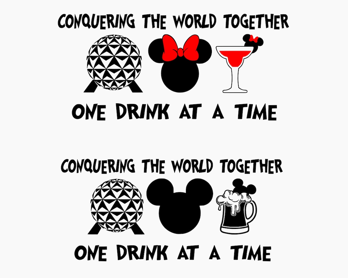 Epcot Drink Around the World Svg Conquering the World Etsy