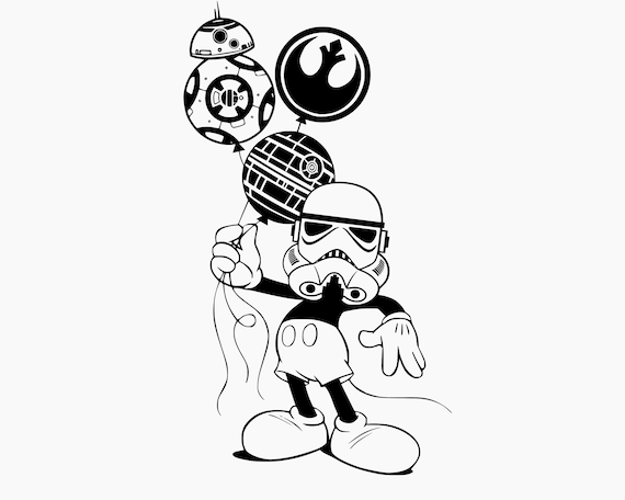 Star Wars Mickey Svg, Hollywood Studios Svg, Png, Dxf, Eps, Cutting machines, Print, Sublimation